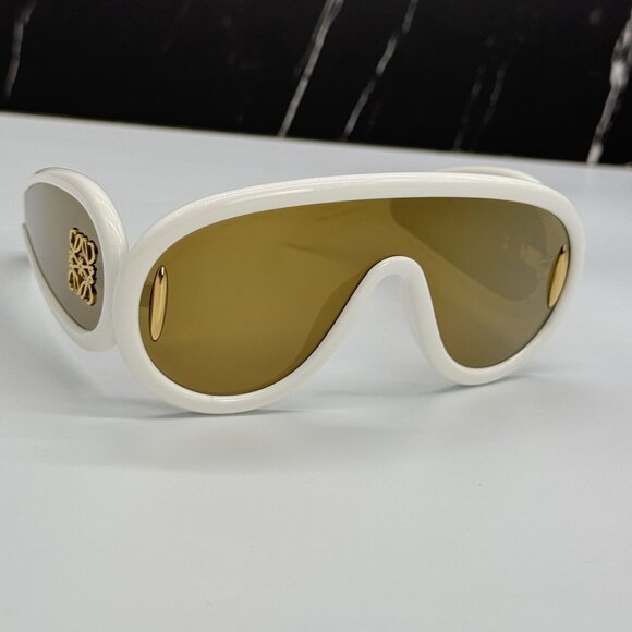 NEW LOEWE LW40108I 25G, LOEWE UNISEX SUNGLASSES WHITE GOLD - Picture 12 of 15